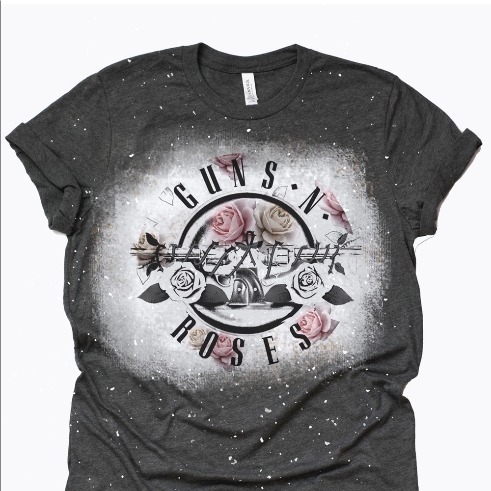 Bleached Guns N Roses Graphic Tee